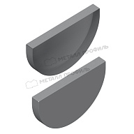 Заглушка желоба МЕТАЛЛ ПРОФИЛЬ ПРОЕКТ D185 Ral 7004